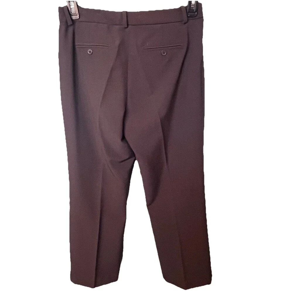 Worthington Modern Fit Ladies Chocolate Brown Dress Trousers Career Size 10 - Picture 2 of 10